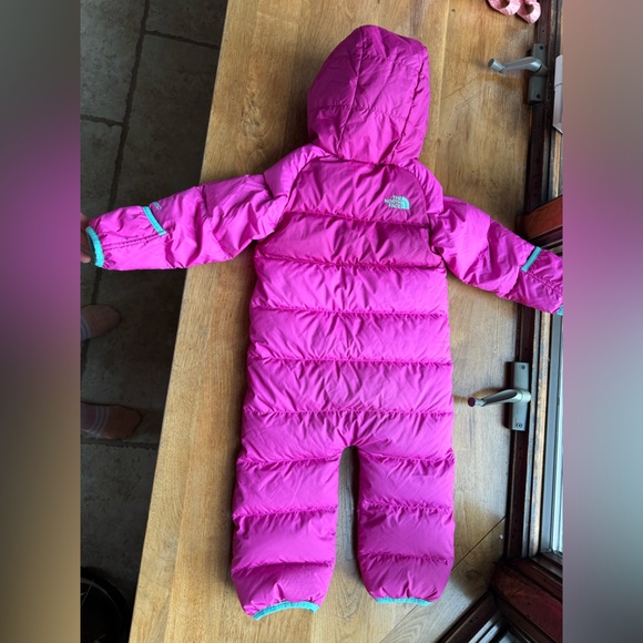 Pink North Face one-piece/bunting - Picture 2 of 5